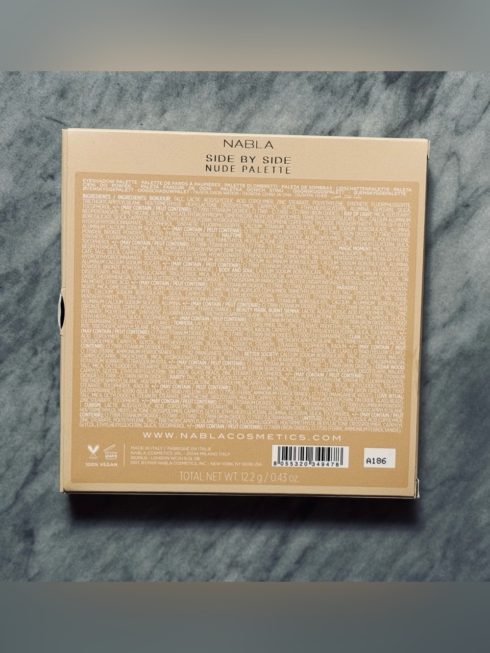 NABLA Side By Side Nude Eyeshadow Palette Brand New in Box - Picture 3 of 4